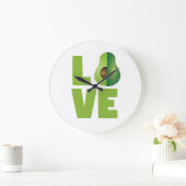 Avocado Liebe Nahrung Vegan Vegetarisch Gesund Große Wanduhr (Zuhause)