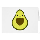 Avocado Liebe Niedlich Avocado mit Herzstück Pit (Vorderseite (Horizontal))
