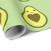 Avocado Liebe Niedlich Avocado mit Herzstück Pit Geschenkpapier (Rolleneckpunkt)