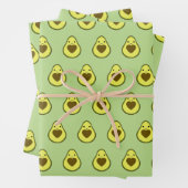 Avocado Liebe Niedlich Avocado mit Herzstück Pit Geschenkpapier Set (Beispiel)