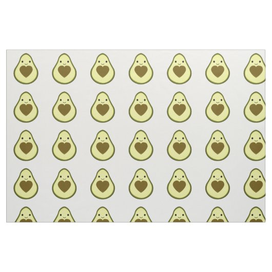 Avocado Liebe Niedlich Avocado mit Herzstück Pit Stoff (Fat Quarter (45,7 x 55,9 cm))