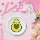 Avocado-Liebe-niedliche Avocado mit einer Herz Pappteller (Party)