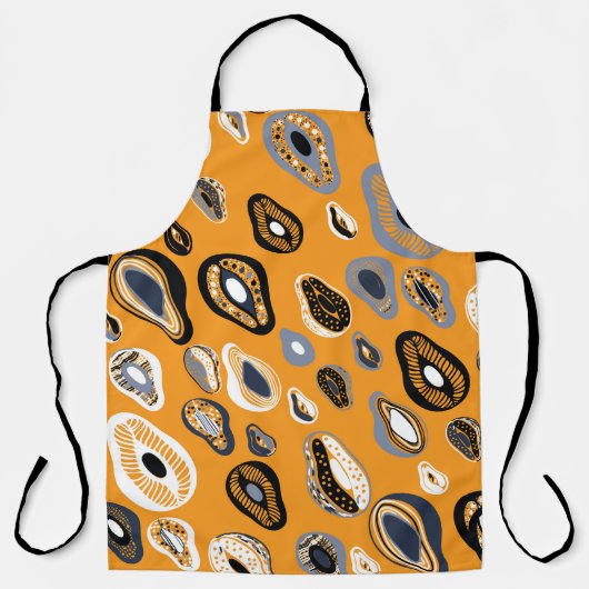 Avocado Liebe: Organischer Vintage-Stil Schürze (Vorderseite)