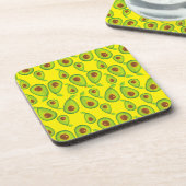 Avocado Liebe Pattern - Leckeres Avocado Lover Getränkeuntersetzer (Linke Seite)