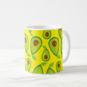 Avocado Liebe Pattern - Leckeres Avocado Lover Kaffeetasse (VorderseiteRechts)