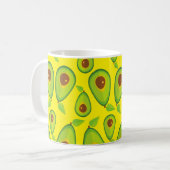 Avocado Liebe Pattern - Leckeres Avocado Lover Kaffeetasse (Vorderseite Links)