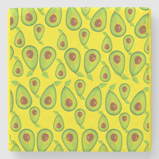 Avocado Liebe Pattern - Leckeres Avocado Lover Steinuntersetzer (Vorderseite)