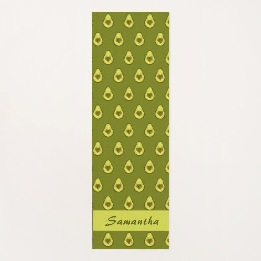 Avocado Liebe Pattern Yogamatte (Vorderseite)