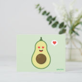 Avocado-Liebe Postkarte (Stehend Vorderseite)
