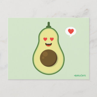 Avocado-Liebe Postkarte