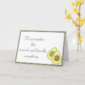 Avocado-Liebe-Raum-innere Gruß-Karte Karte (Gelbe Blume)