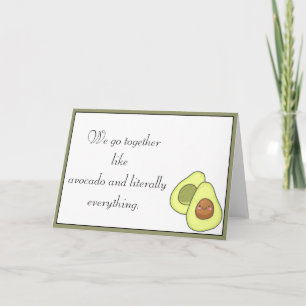 Avocado-Liebe-Raum-innere Gruß-Karte Karte