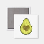Avocado Liebe Scribble Magnet (Vorderseite/Rückseite)