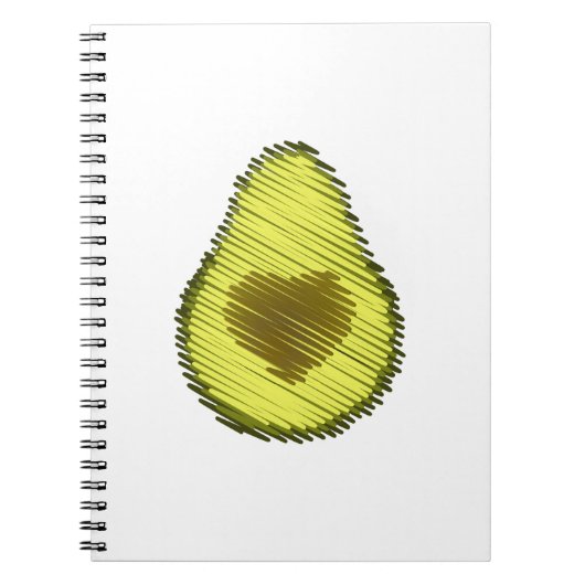 Avocado Liebe Scribble Notizblock (Vorderseite)