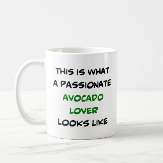 Avocado Liebhaber, leidenschaftlich Kaffeetasse (Links)