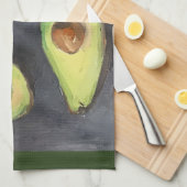 Avocado Lime Green Grau Art Geschirrtuch (Viertel Falte)