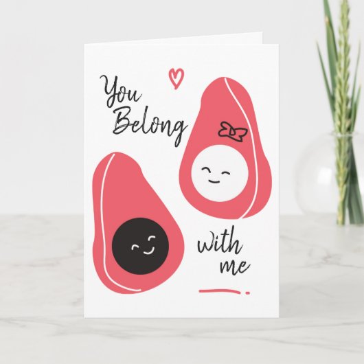 Avocado Love Valentine's Day Feiertagskarte (Vorderseite)