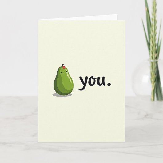 Avocado Love You Karte (Vorderseite)