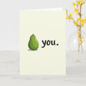 Avocado Love You Karte (Gelbe Blume)