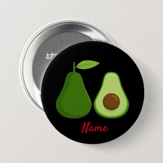 Avocado Lover Design Thunder_Cove Button (Vorne & Hinten)