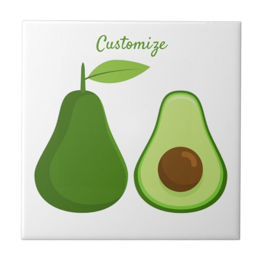 Avocado Lover Design Thunder_Cove Fliese (Vorderseite)