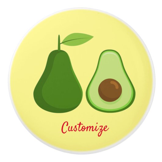 Avocado Lover Design Thunder_Cove Keramikknauf (Vorderseite)