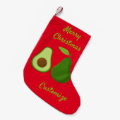 Avocado Lover Design Thunder_Cove Kleiner Weihnachtsstrumpf (Vorderansicht (hängend))