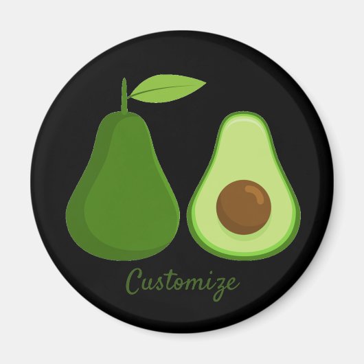 Avocado Lover Design Thunder_Cove Magnet (Vorne)