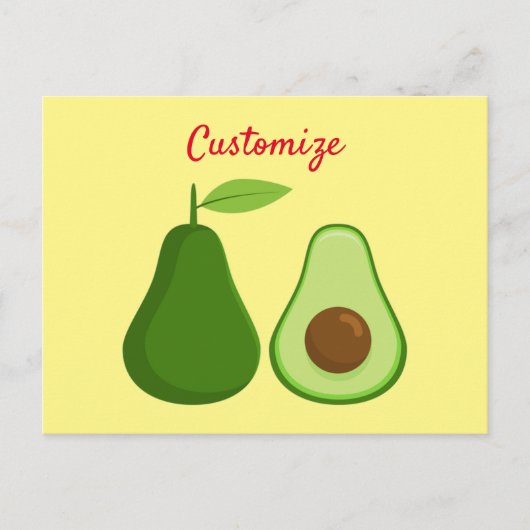 Avocado Lover Design Thunder_Cove Postkarte (Vorderseite)