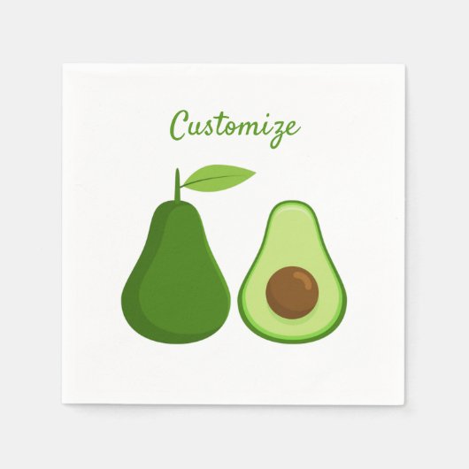 Avocado Lover Design Thunder_Cove Serviette (Vorderseite)