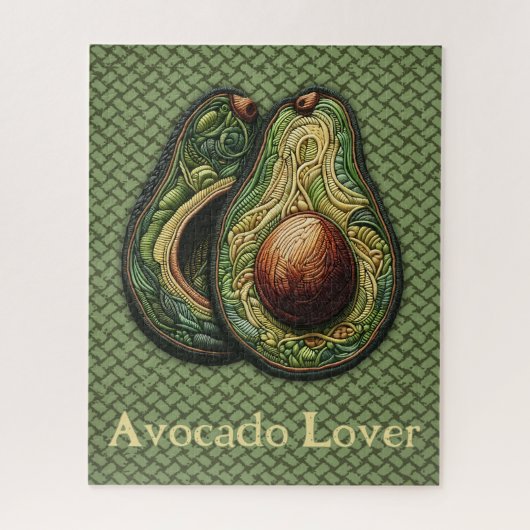 Avocado Lover Imitate bestickt Puzzle (Vertikal)
