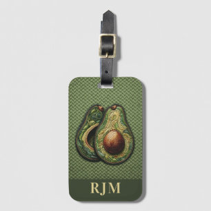 Avocado Lover Imitats Stickerei Gepäckanhänger