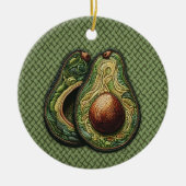 Avocado Lover Imitats Stickerei Keramik Ornament (Vorne)