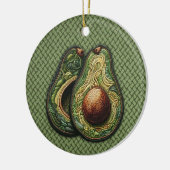 Avocado Lover Imitats Stickerei Keramik Ornament (Links)