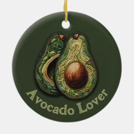 Avocado Lover Imitats Stickerei Keramik Ornament