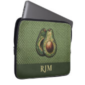 Avocado Lover Imitats Stickerei Laptopschutzhülle (Vorne Rechts)