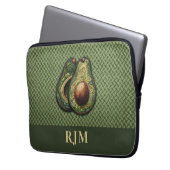 Avocado Lover Imitats Stickerei Laptopschutzhülle (Vorderseite Links)