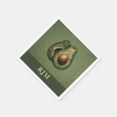 Avocado Lover Imitats Stickerei Serviette (Ecke)
