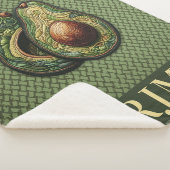 Avocado Lover Imitats Stickerei Sherpadecke (3/4)