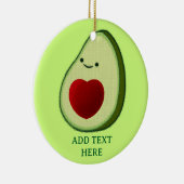 Avocado Lover Niedlich Cartoon Keramik Ornament (Rechts)