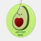 Avocado Lover Niedlich Cartoon Keramik Ornament (Links)