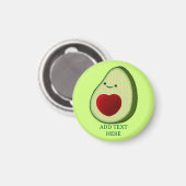 Avocado Lover Niedlich Cartoon Magnet (Vorderseite/Rückseite)
