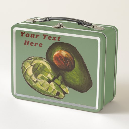 Avocado Lunch Box - Optionale Personalisierung (Vorderseite)
