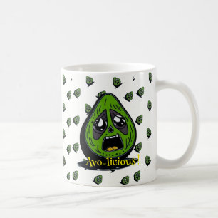 Avocado lustige Gesichtseinladung Kaffeetasse