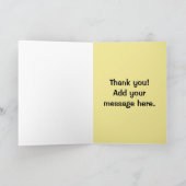 Avocado lustige jubelnde Handstand grüne Grube Dankeskarte (Innenseite)