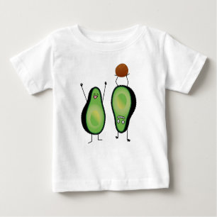 Avocado lustige zujubelnde grüne Grube Handstand Baby T-shirt