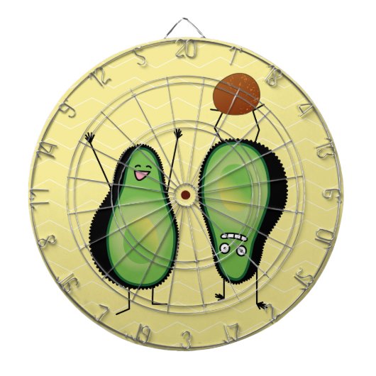Avocado lustige zujubelnde grüne Grube Handstand Dartscheibe (vorne)