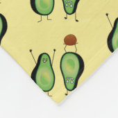 Avocado lustige zujubelnde grüne Grube Handstand Fleecedecke (Ecke)