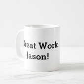 Avocado lustige zujubelnde grüne Grube Handstand Kaffeetasse (Vorderseite Links)