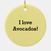 Avocado lustige zujubelnde grüne Grube Handstand Keramik Ornament (Hinten)